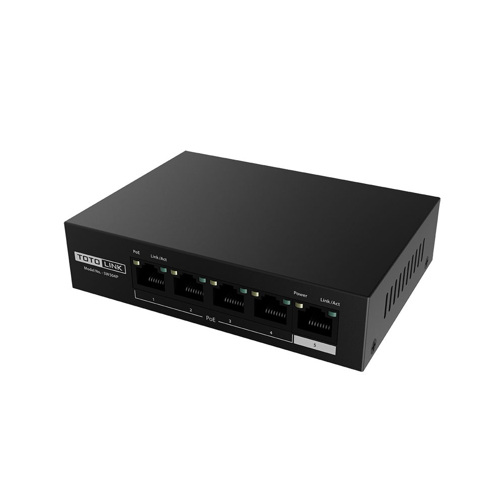 SW504P 4+1埠長距離PoE網路交換器 SW504P 4+1埠長距離PoE網路交換器